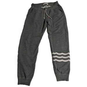 Sol‎ Angeles Jogger Sweatpants Men's Medium Gray Striped Leg Drawstring